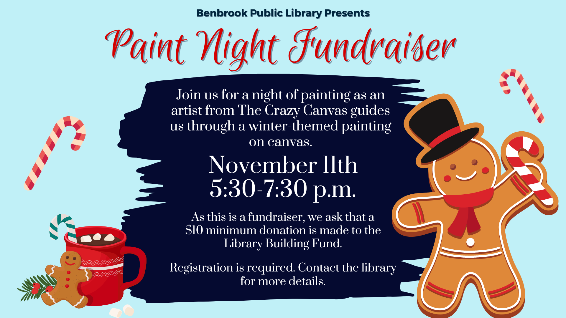 Paint Night Fundraiser Benbrook Public Library